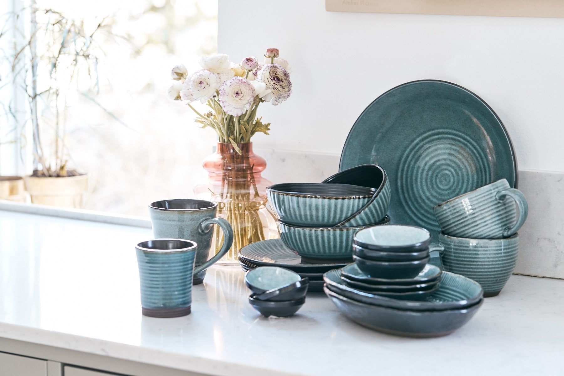 Bahne Interior Birch kop med hang, grå - H8 cm. - Bahne